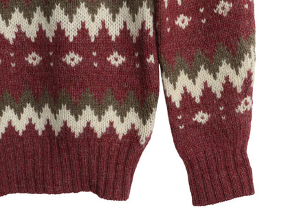 70s ウールリッチ ニット セーター メンズ レディース XL / ヴィンテージ 長袖ニット ウール フェアアイル ノルディック 総柄 大きいサイズ