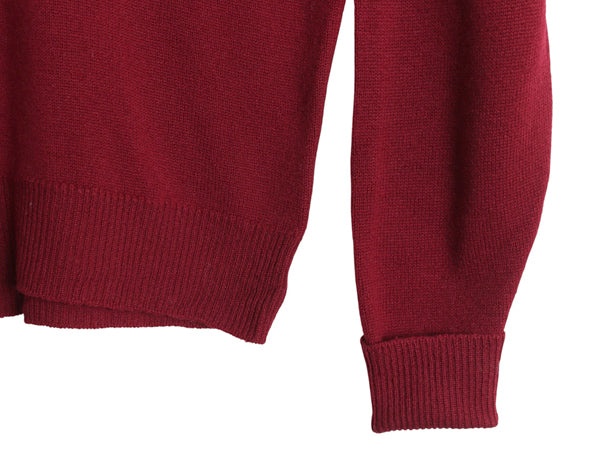 60s USA製 ペンドルトン Vネック ニット セーター メンズ M / 古着 ヴィンテージ ラム ウール 長袖ニット 無地 シンプル バーガンディ 薄手