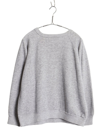 80s USA製 ★ チャンピオン Abercrombie&Fitch ロゴ プリント スウェット メンズ L 古着 ヴィンテージ ラグラン トレーナー トリコタグ 灰