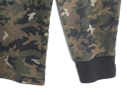 ポロ ラルフローレン 迷彩 長袖 サーマル Tシャツ メンズ XXL / ワッフル コットン カットソー ワンポイント ストレッチ 総柄 大きいサイズ