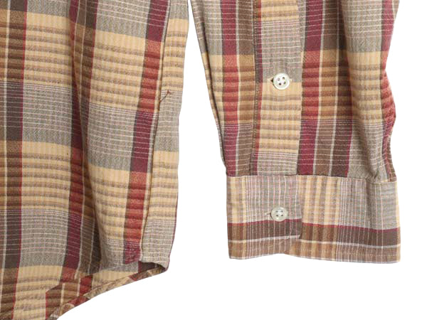 90s ラルフローレン チェック 長袖 ボタンダウン シャツ メンズ XL / 古着 オールド ポロ 長袖シャツ コットン ワンポイント 大きいサイズ