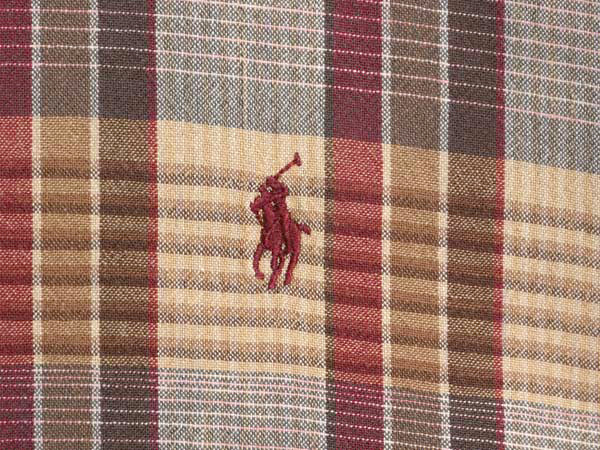 90s ラルフローレン チェック 長袖 ボタンダウン シャツ メンズ XL / 古着 オールド ポロ 長袖シャツ コットン ワンポイント 大きいサイズ