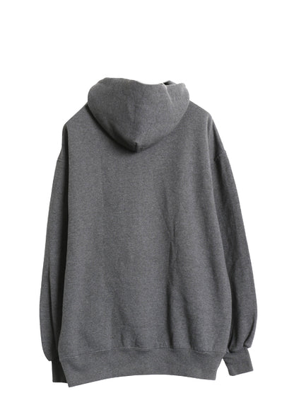 90s USA製 ラッセル 無地 スウェット フード パーカー メンズ レディース L / オールド プルオーバー トレーナー ブランク 裏起毛 グレー
