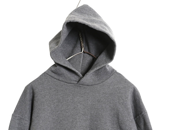 90s USA製 ラッセル 無地 スウェット フード パーカー メンズ レディース L / オールド プルオーバー トレーナー ブランク 裏起毛 グレー