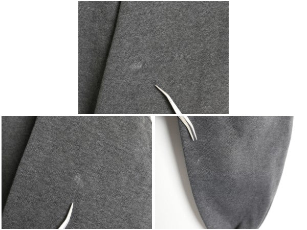 90s USA製 ラッセル 無地 スウェット フード パーカー メンズ レディース L / オールド プルオーバー トレーナー ブランク 裏起毛 グレー