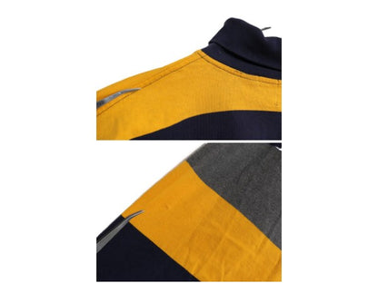 90s USA製 オールド ギャップ タートルネック ボーダー 長袖 Tシャツ メンズ XL ロンT ラガーシャツ素材 コットン 大きいサイズ カットソー
