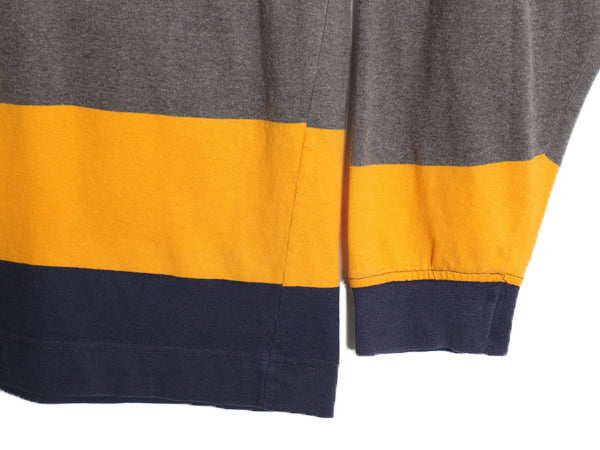 90s USA製 オールド ギャップ タートルネック ボーダー 長袖 Tシャツ メンズ XL ロンT ラガーシャツ素材 コットン 大きいサイズ カットソー