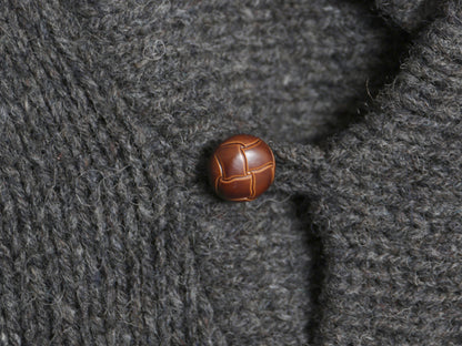 80s USA製 エルエルビーン ショールカラー ニット セーター メンズ M / ヴィンテージ アウトドア ウール 無地 シンプル チャコール グレー