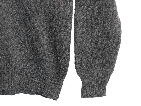 80s USA製 エルエルビーン ショールカラー ニット セーター メンズ M / ヴィンテージ アウトドア ウール 無地 シンプル チャコール グレー