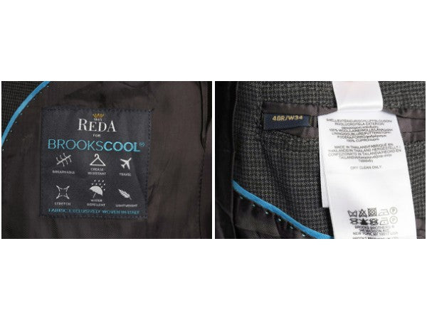 デッドストック ブルックスブラザーズ テーラード ジャケット メンズ L / ブレザー サマー ウール スーツ 千鳥格子 チェック レダ きれいめ