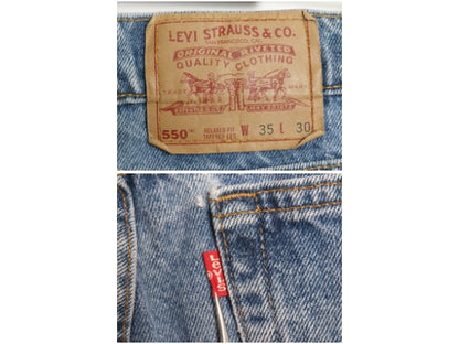 90s USA製 リーバイス 550 デニム パンツ メンズ 35 30 / 古着 オールド リラックス フィット テーパード ジーンズ ジーパン Gパン 赤タブ