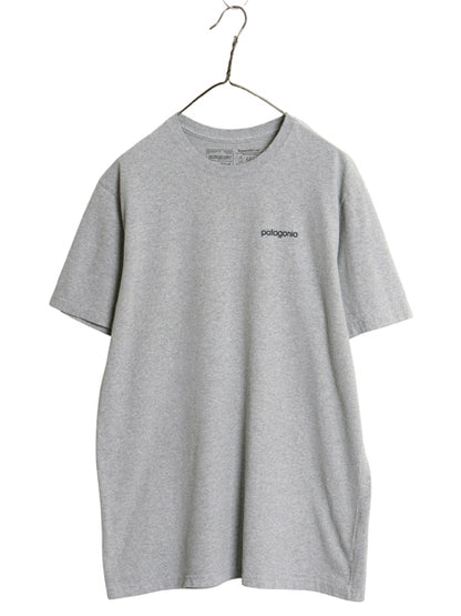 パタゴニア 両面 プリント 半袖 Tシャツ メンズ L / 18年製 アウトドア バックプリント カットソー アート イラスト グラフィック グレー