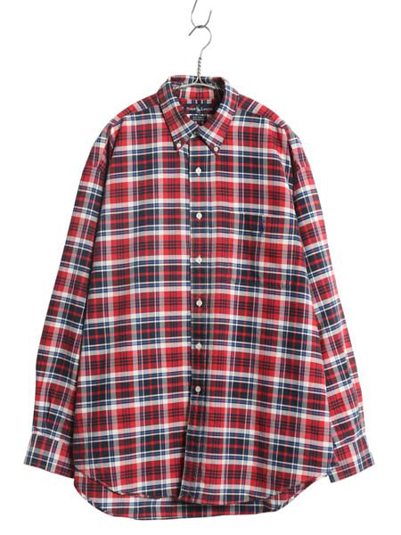 90s THE BIG SHIRT ラルフローレン チェック 長袖 ボタンダウン シャツ メンズ L オールド ポロ オックスフォード ビッグシャツ 長袖シャツ
