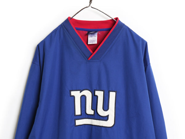 ジャイアンツ ナイロン ウォームアップ ジャケット メンズ L / NFL オフィシャル アメフト プルオーバー ウィンドブレーカー ジャンパー 青