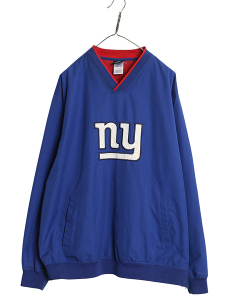 ジャイアンツ ナイロン ウォームアップ ジャケット メンズ L / NFL オフィシャル アメフト プルオーバー ウィンドブレーカー ジャンパー 青