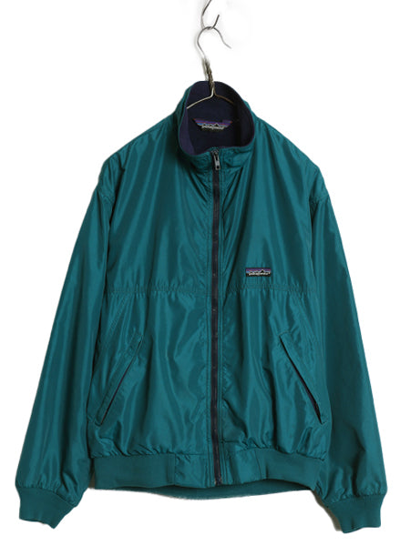 80s USA製 ★ パタゴニア シェルド キャプリーン ジャケット メンズ M 小さめ S 程 88年製 ヴィンテージ シンチラ ナイロン 裏 フリース 緑