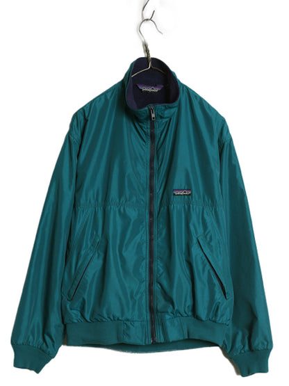 80s USA製 ★ パタゴニア シェルド キャプリーン ジャケット メンズ M 小さめ S 程 88年製 ヴィンテージ シンチラ ナイロン 裏 フリース 緑