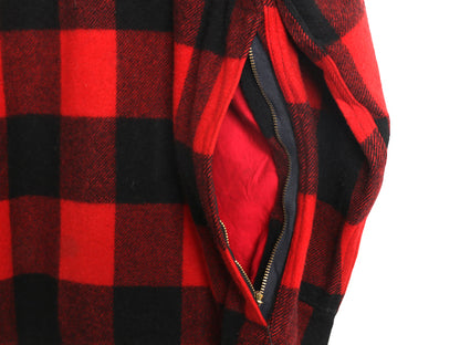 70s USA製 ウールリッチ ダブル マッキーノ ジャケット メンズ L 程 古着 ヴィンテージ ハンティング ウール フルジップ ブロック チェック