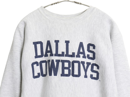 90s USA製 チャンピオン リバースウィーブ 2段 プリント スウェット メンズ XL オールド NFL カウボーイズ オフィシャル トレーナー 裏起毛