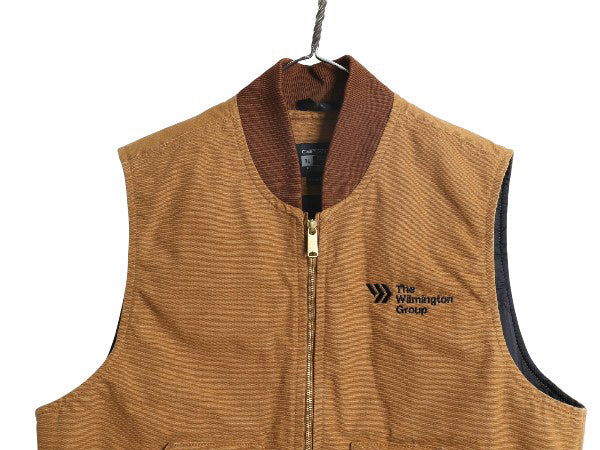 ほぼ デッドストック US企画 カーハート 中綿 ダック ベスト メンズ XL ナイロン キルティング ライナー ワーク 重ね着 企業 大きいサイズ