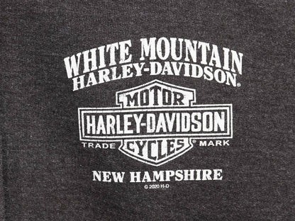  ハーレー ダビッドソン 両面 プリント フルジップ スウェット フード パーカー メンズ L / トレーナー バイク 裏起毛 グラフィック アート