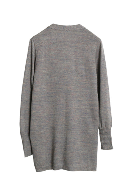 70s 80s シアーズ ロング ニット カーディガン レディース M 古着 ヴィンテージ アーガイル 前開き ウール アクリル セーター マルチカラー