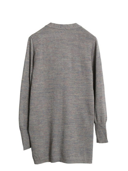 70s 80s シアーズ ロング ニット カーディガン レディース M 古着 ヴィンテージ アーガイル 前開き ウール アクリル セーター マルチカラー