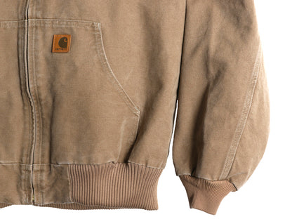 US企画 カーハート アクティブ ジャケット メンズ XL / ワーク ダック フード パーカー 中綿 キルティング ライナー ブルゾン 大きいサイズ