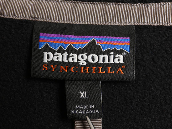 パタゴニア ライトウェイト シンチラ スナップT メンズ XL / 古着 17年製 フリース プルオーバー ジャケット アウトドア 大きいサイズ 黒