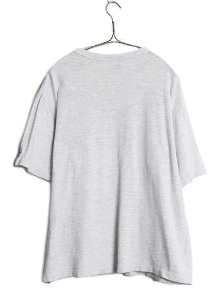 80s 90s USA製 ★ チャンピオン ハーバード カレッジ プリント Tシャツ メンズ L / ヴィンテージ スカル シングルステッチ 霜降り グレー