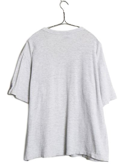 80s 90s USA製 ★ チャンピオン ハーバード カレッジ プリント Tシャツ メンズ L / ヴィンテージ スカル シングルステッチ 霜降り グレー