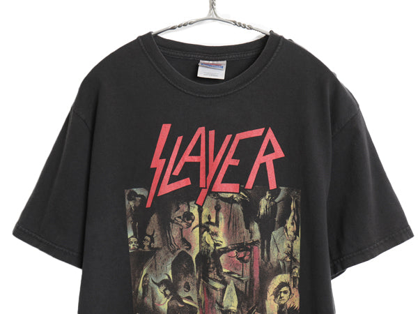 00s スレイヤー ツアー 両面 プリント Tシャツ メンズ M / オールド オフィシャル バンド メタル ロック イラスト アート グラフィック 黒