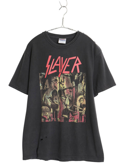 00s スレイヤー ツアー 両面 プリント Tシャツ メンズ M / オールド オフィシャル バンド メタル ロック イラスト アート グラフィック 黒