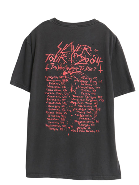 00s スレイヤー ツアー 両面 プリント Tシャツ メンズ M / オールド オフィシャル バンド メタル ロック イラスト アート グラフィック 黒