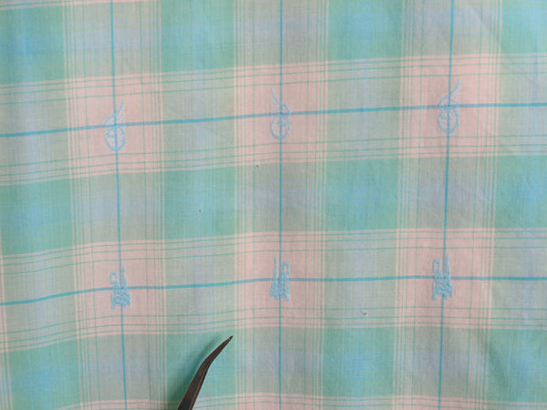 60s サドルマン タグ ★ リーバイス チェック ウエスタン シャツ メンズ M 程 古着 ヴィンテージ DAN RIVER コットン 総柄 長袖シャツ 薄手