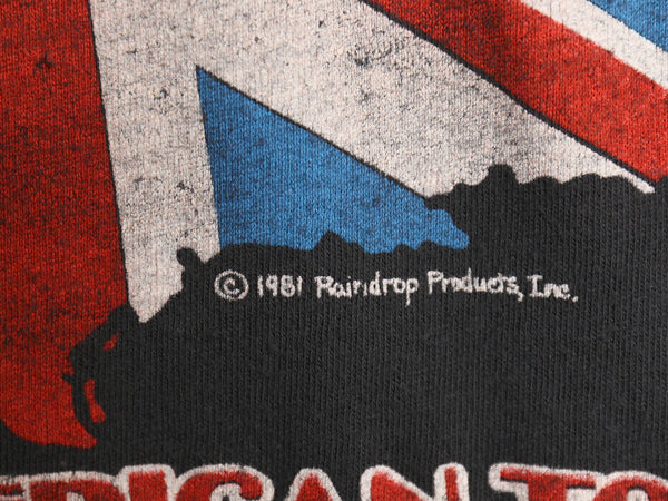 80s USA製 ★ ローリング ストーンズ ツアー プリント Tシャツ メンズ L 小さめ M ヴィンテージ 当時物 バンド ロック リップタン ロゴ 黒