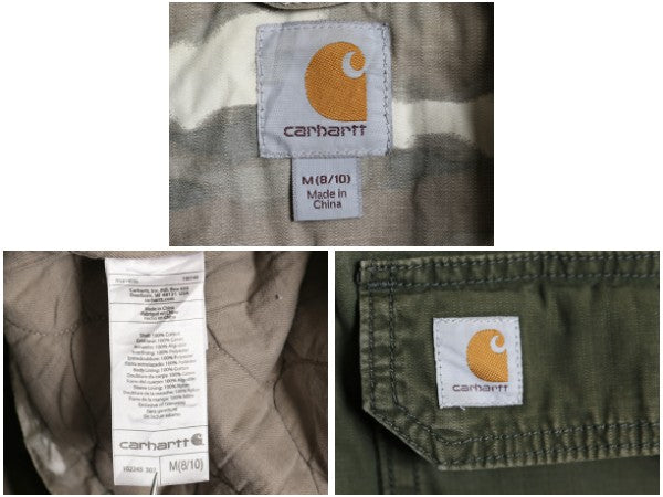US企画 カーハート フライバーグ コート レディース M / 古着 ワーク パーカー ジャケット 中綿 キルティング ライナー モッズ ハーフ 廃盤