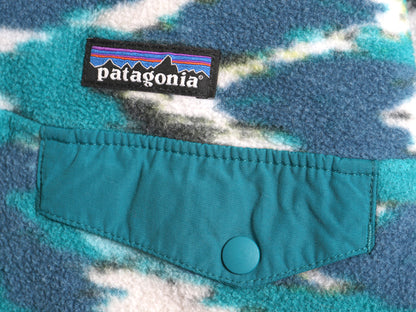 パタゴニア 総柄 ライトウェイト シンチラ スナップT レディース XL 古着 17年製 フリース プルオーバー ジャケット ブルゾン 大きいサイズ