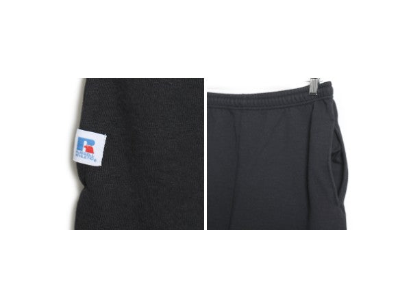 00s ラッセル 無地 スウェット パンツ メンズ レディース M / 古着 オールド 裏起毛 トレーナー イージーパンツ ポケット付き ブランク 黒