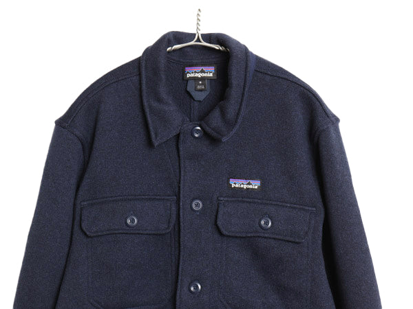 パタゴニア ベターセーター シャツ ジャケット メンズ M 古着 19年製 アウトドア フリース セーター ブルゾン 裏起毛 長袖シャツ ニット 紺