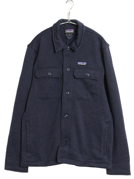 パタゴニア ベターセーター シャツ ジャケット メンズ M 古着 19年製 アウトドア フリース セーター ブルゾン 裏起毛 長袖シャツ ニット 紺