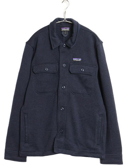 パタゴニア ベターセーター シャツ ジャケット メンズ M 古着 19年製 アウトドア フリース セーター ブルゾン 裏起毛 長袖シャツ ニット 紺