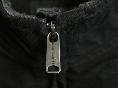 US企画 カーハート モックネック ダック ベスト レディース XL / 裏 ボア パイル フリース フルジップ ワーク 重ね着 大きいサイズ 企業 黒