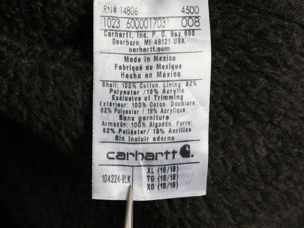US企画 カーハート モックネック ダック ベスト レディース XL / 裏 ボア パイル フリース フルジップ ワーク 重ね着 大きいサイズ 企業 黒