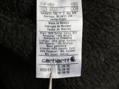 US企画 カーハート モックネック ダック ベスト レディース XL / 裏 ボア パイル フリース フルジップ ワーク 重ね着 大きいサイズ 企業 黒