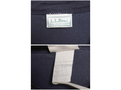 90s エルエルビーン ヘンリーネック 長袖 Tシャツ メンズ M オールド ロンT アンダーシャツ ロングスリーブ カットソー 2レイヤー 厚手 紺