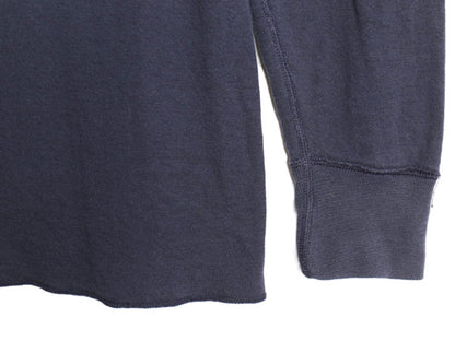 90s エルエルビーン ヘンリーネック 長袖 Tシャツ メンズ M オールド ロンT アンダーシャツ ロングスリーブ カットソー 2レイヤー 厚手 紺