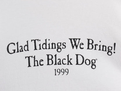 90s USA製 The Black Dog アート イラスト プリント 長袖 Tシャツ メンズ レディース XL オールド アニマル ドッグ 大きいサイズ ホワイト