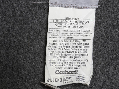 カーハート アクティブ ジャケット メンズ L 古着 ワーク ダック パーカー フリース ライナー付き フルジップ ブルゾン ジャンパー 廃盤 茶