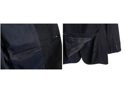 USA製 ヒッキーフリーマン テーラード ジャケット メンズ M 程/ スーツ ブレザー サマー ウール 紺ブレ 素材 きれいめ ビジネス トラッド